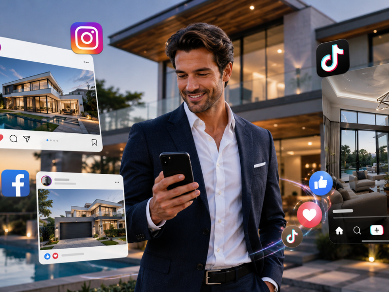 Social media marketing immobiliare su Facebook, Instagram e TikTok